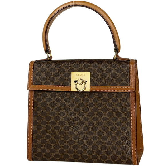 Celine Handbags - Celine Macadam handbag tote bag all over logo canvas brown
